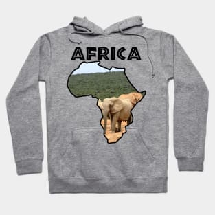 African Wildlife Continent Elephant Herd Hoodie